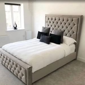 Premium Velvet Upholstered Bed