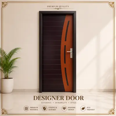 Premium Curved Designer Wooden Door