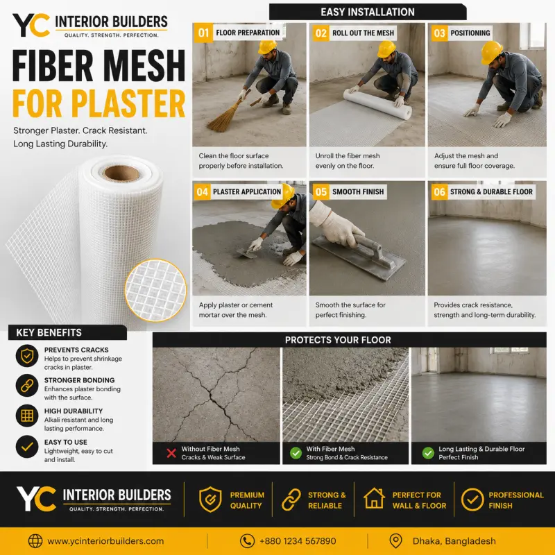 Fiber Mesh for Plaster